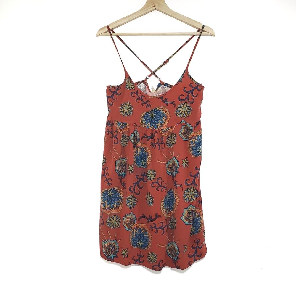 Roxy | Floral Paisley Print Soft Cross Strap Dress